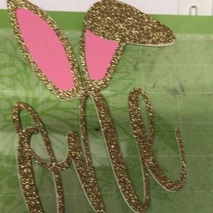 Bunny Ears CakeTopper with One on it